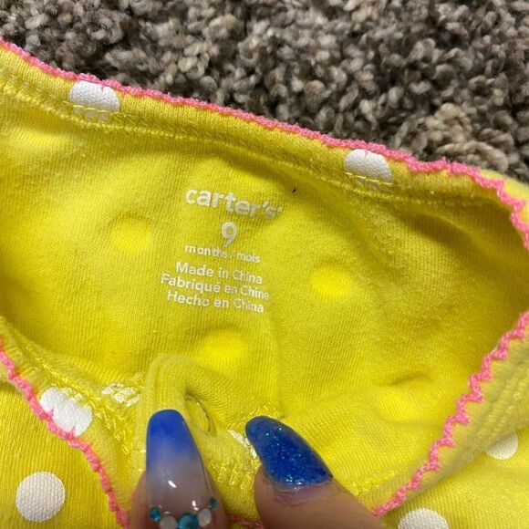 CARTERS | 3/$15 Yellow Baby Girl Sleeper - Picture 3 of 3